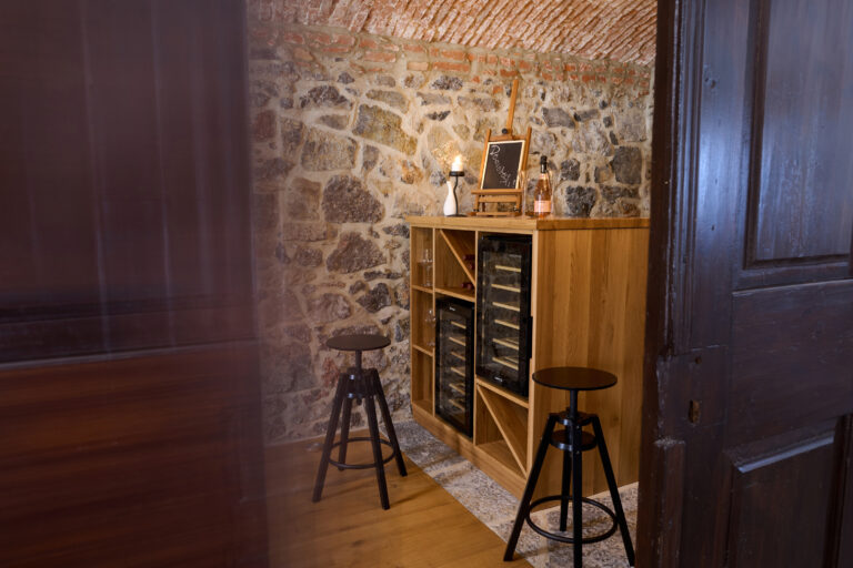 Authentic Slovenian wine cellar in historic countryside homestead