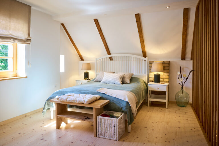 Authentic rustic interior of heritage house in Slovenia