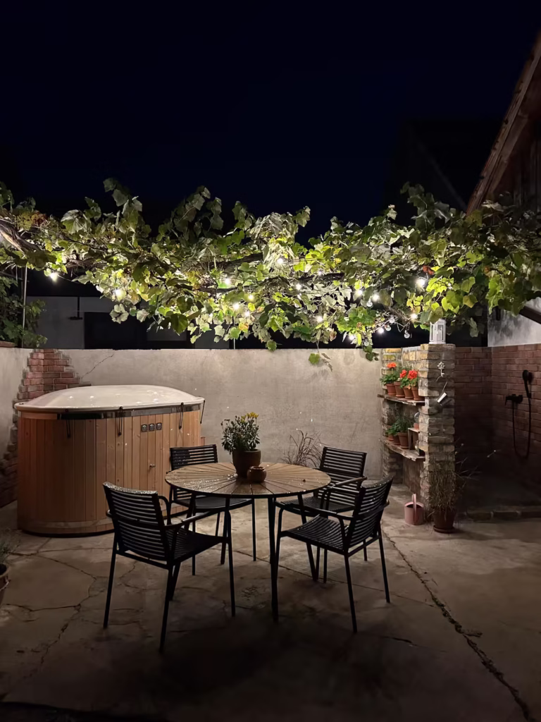 Jacuzzi terrace at authentic holiday home near Lake Cerknica, Slovenia